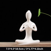 석상 조형물 장식품 조각상 추상 미술 세라믹 요가 인형 도자기 요그 동상 홈 액세서리, 사진으로, 1