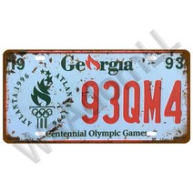 오토바이 번호판 스티커 튜닝 브라켓 금속 터 빈티지 미국 텍사스 뉴욕 캘리포니아 자동차 번호 장식 벽 바, 11 E0059