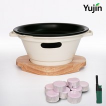 미니화로 + 고체연료 20g x 10개 + 우드받침대 + 점화기 풀세트 가정용 감성 1인 2인 개인 화로대 그릴, (증정)점화기, 미니화로 + 고체연료(20gx10개) + 우드받침대