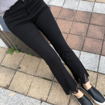 스타일바바 블랙미즈 스윗레이스부츠컷팬츠