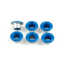 신발 가방 의류 가죽 벨트 모자용 100 세트 8mm 금속 구멍 와셔 공예 수리 그로멧 라운드 아이 링, Blue