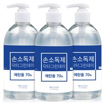 닥터 그린데이 손소독제 겔, 500ml 3개, 1개