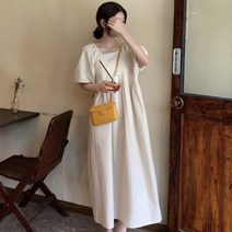 [바보사랑] 여성 여름 봄 데일리 뒷 리본 롱원피스 드레스