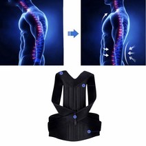 수험생 허리편한 자세교정 밴드 바른 자세교정 허리통증, 그린