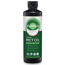 Nutiva Mct 오일 무향 32 oz usda 유기농 non-gmo non-bpa whole30 승인 비건 글루텐 프리 케토 서빙 14g mct 커피 셰이크 샐러드의 중성 맛, 16온스1팩