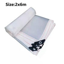 방수포 야외용 옥상방수 천막 카페 캐노피 테라스 방풍막 pe 투명 발코니, 2x6m, 1개