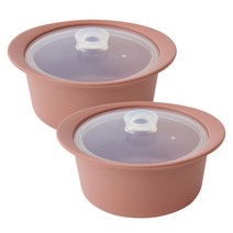 퍼기 이유식 멀티 찜기 800ml, 드라이로즈, 2개