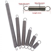 오픈 후크 장력 스프링 풀백 코일 연장 외풍 와이어 직경 1.4mm 다양한 크기 1 개, 140mm, 14mm, 140mm
