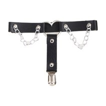 레그프레스 파워 멀티랙 레그컬 Fashion PU Leather with Dangle Heart Shape Decor Leg Clips Women Thigh, 01 Hollow