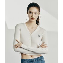 케빈클라인 진 CALVIN KLEIN JEANS 여 아이보리 썸머 립 가디건 J224287 YBI 184185
