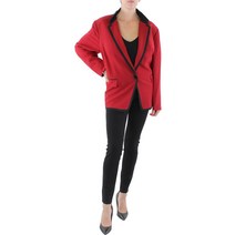 Le Suit 플러스 여성 크레페 콘트라스트 트림 원버튼 블레이저, Fire Red/Black Combo, US 20 (XXL)