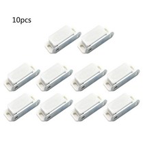 10pcs 미니 플라스틱 캐비닛 자기 캐치 잠금 장치 래치 도어 셔터 홈 가구, 01 WHITE