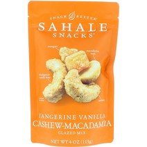 Sahale Snacks 글레이즈 믹스 탄제린 바닐라 캐슈-마카다미아 4 oz (113 g)