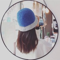 동백모자 DIY / 코바늘 벙거지 모자, 카키브라운, 1개