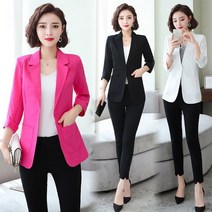 벨리타앤코 여성 린넨 자켓 빅사이즈 7부소매 슬림 오피스룩mbc00