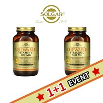 1+1 솔가 씹어 먹는 아스코르빈산 비타민 C 500mg 츄어블 90정 오렌지 아세로라, 1개, 기본