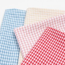 태백섬유 스커트원단 선염 지지미 요루 나일론 40수 원단 스몰 체크 4종, 옐로(E삼일)