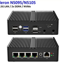 팬리스 미니PC 게이밍 초소형 미니컴퓨터 고성능, 셀러론 N5100, 미국, RAM 없음 저장 공간 없음
