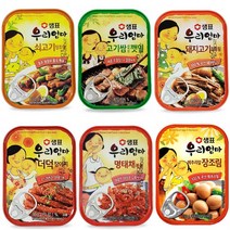 통조림 캔 반찬 여행용 용품 장조림 명이나물 깻잎, 샘표 우리엄마 쇠고기장조림(캔)