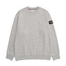 (국내매장판/AS가능) 내셔널 지오그래픽 스탠다드 벨룩스 세미 오버 루즈 핏 맨투맨 티셔츠 남여 커플 그레이