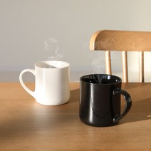 오븐락 더 심플 머그컵 홈카페 데일리 커피잔 450ml, 화이트