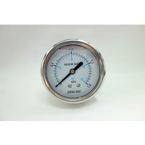 YN60Z M14 * 1.5 또는 1/4 BSP 나사산 2.5 60mm 충격 방지 오일 충전 압력 게이지 백 마운트 압력계, [08] 0-2.5Mpa, 08 0-2.5Mpa