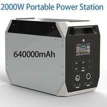 발전기 소형발전기 캠핑용발전기 비상용 18650 Lifepo4 배터리 휴대용 전원 스테이션 220V 캠핑 에너지 발, 02 2000W_01 220V EU APAC plug