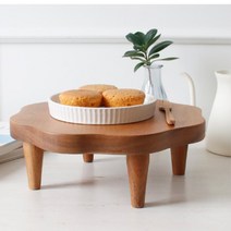 연꽃 레인트리 원목 티타임 홈카페 플레이팅 차탁 좌식탁자 밥상 낮은탁자, 미니