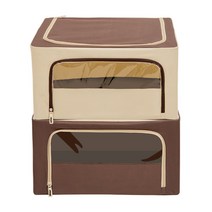 루마루 코리아 와이어 리빙박스 56L 8P, 베이지8P