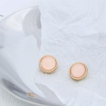 예쁜단추 코트 똑딱이 수입 보석 금장 단추 5pcs 10mm 골드 설정 금속 생크 단추 diy 의류 코트 셔츠 장식 공예 용품 의류 레트로 바느질 액세서리, 02 pink