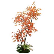 거실장식 단풍나무 조화 베란다 테라스 인테리어, 1.6m 2극 레드 메이플 바구니