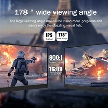 가성비모니터 TITENEY-15.6 인치 휴대용 모니터 120HZ 1080P 풀 HD IPS 화면 노트북 맥북 프로 PC 스위치 X, 01 Black