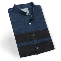 후앙스 크리스챤 컬러배색 차이나 데님셔츠 ACLST5081