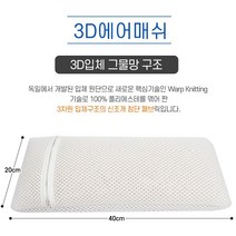 프리미엄 쿨 베개 매쉬커버(3d에어매쉬 40cm x 20cm) 베개속커버