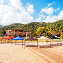 DZB 캐노피 천막 골조+지붕 접이식 포장마차 바람막이 야외 실내 테라스 옥상 그늘막 텐트 행사용, DZ천막3X3 블루