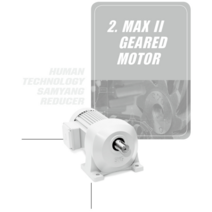 삼양감속기 기어드모터(M2) - 삼상 1/4HP(0.2kW) - 220/380V 60Hz(삼양모터 부착) / 프레임(F88 F105) / 감속비(1/5~1/200), VT(Vertical) 타입, F105, 120