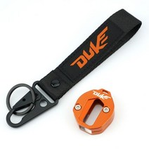 KTM Duke 용 125 200 390 690 790 RC125 RC200 RC390 수정 된 오토바이 키 커버 케이스 쉘 캡 및 자수 열쇠 고리, 1 set Orange