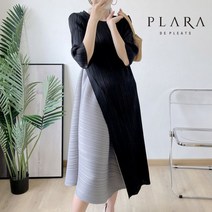 플라라 77까지 하이드배색플리츠원피스 PK2MOP030C