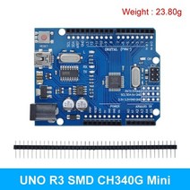 아두이노 키트 코딩 입문 교육 보드 점퍼선 1PCS Arduino UNO R3 + USB 케이블 ATMEGA328P-AU 개발 보드 용, 04 uno r3 mini