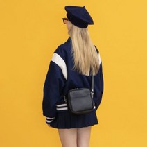 가방팝 언더크로스 네모 미니 크로스백 블랙
