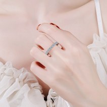 심플 반지 심플 2.2ct 3mm 풀 이터니티 모이사나이트 링 d 컬러 랩 만든