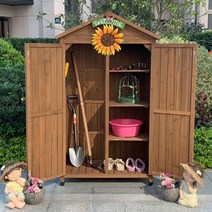 농기구보관함 농막컨테이너 원목 야외 조립식 수납장 철재 보관함 옥상 창고, 하늘색 C