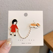 만화 브로치 여자 귀여운 장식 일계 유행 개성 핀 ins 창의력 백합 왕홍 폭발 휘장