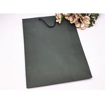 크라프트 세로 이쁜 예쁜 무지 정사각 종이가방 소량쇼팽백 제작 L, 단일