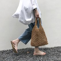 라지네트백 네트백 그물가방 여름가방 비치배 왕골가방 라탄백