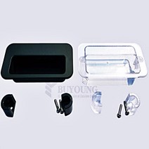 매립 손잡이 BY2-566-2 검정 투명 부영 기계 제작 가구 슬라이딩 도어 인테리어 용, BY2-566-2_BK(검정)