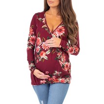 여성용 십자가 임부복과 간호용 랩 튜닉