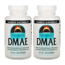소스네츄럴 DMAE 351mg 200캡슐 2통 아세틸콜린 소스내츄땡, 2개