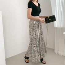 겟잇미 란머 데일리 호피 롱스커트