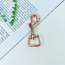 핀쿠션 내경 17mm 가방고리 리드줄고리 하네스 개고리 끈고리 (1개), 로즈골드